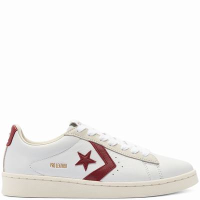 Converse Pro Leather - Miesten Tennarit - Valkoinen/Punainen